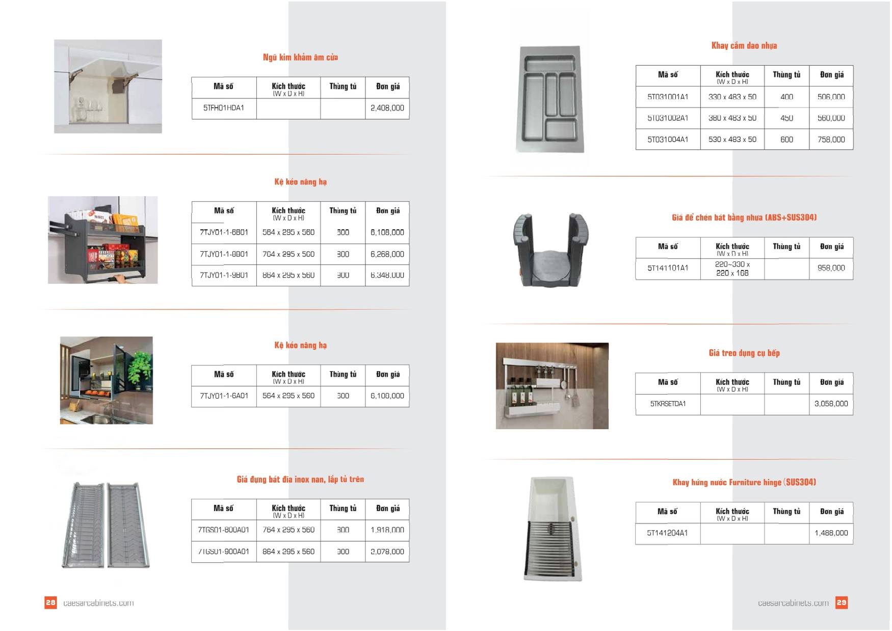 Tủ bếp Caesar Catalogue và Bảng giá mới nhất 2025 /Page 14